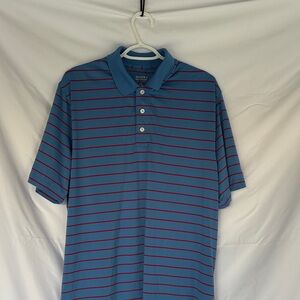 Brooks Brothers Blue and Red Striped Polo Shirt